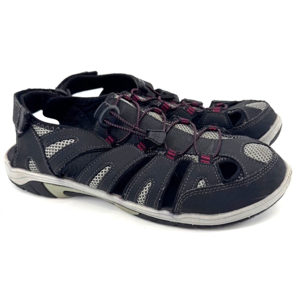 Eddie Bauer Blakely Sport Sandals Women 10 Black Closed Toe Hiking Water Shoes